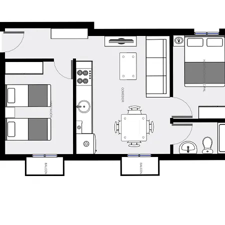 Atsalamanca Melendez 2 Dor Apartamento